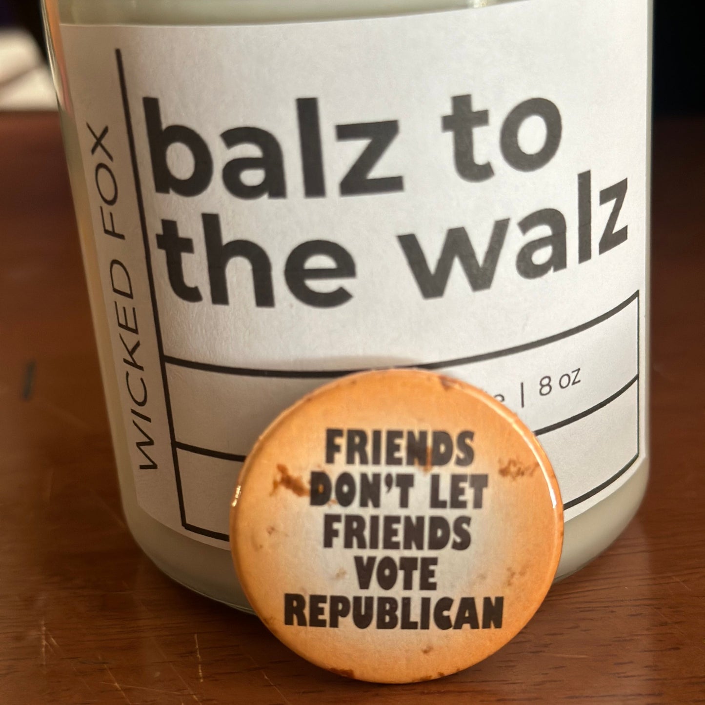 Balz to the Walz gay guy candle company big gay candle company collective studioready get wicked fox andrew christian gay political gear fun candles made in Portland wicked fox