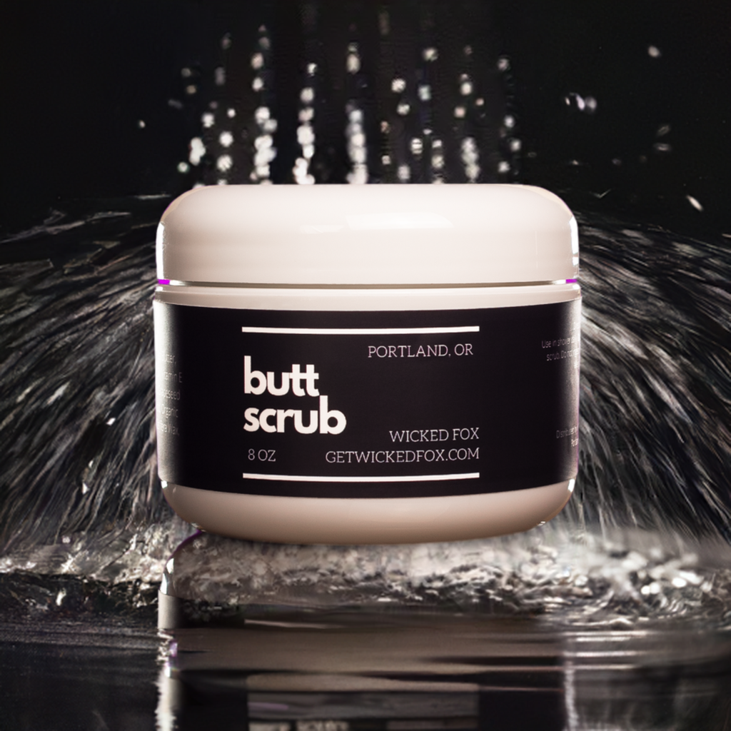 Buff away dead skin with Wicked Fox Butt Scrub. Achieve a beach-ready booty for men.