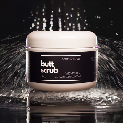 Buff away dead skin with Wicked Fox Butt Scrub. Achieve a beach-ready booty for men.