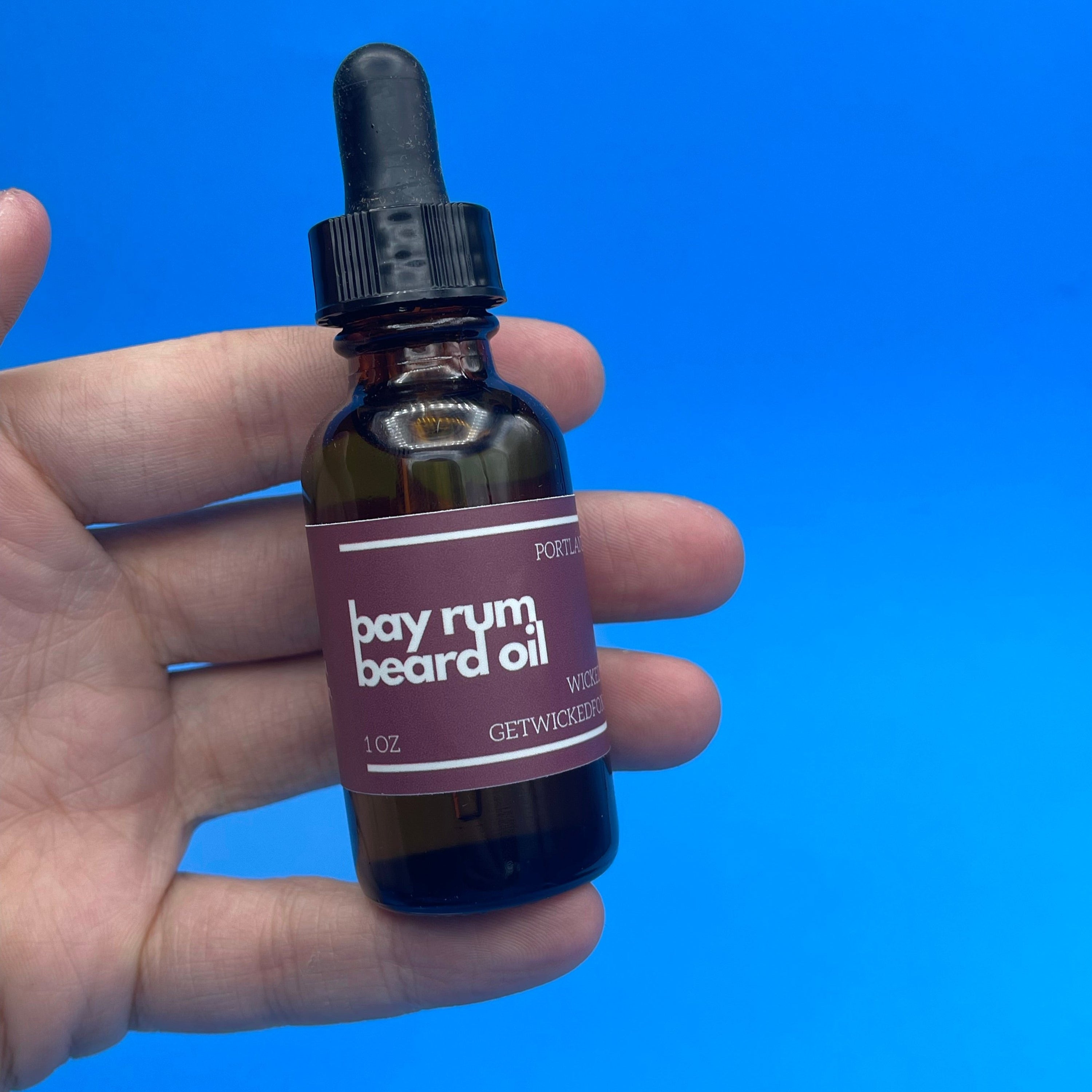 Discover Wicked Fox's Bay Rum Beard Oil - the perfect beard care solution for gay men. Elevate your grooming routine with this premium product designed to soften your beard and prevent painful zits or ingrown hairs. Shop now for the ultimate beard care experience!