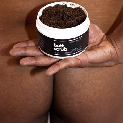 Coffee scrub for men: Wicked Fox Butt Scrub gently buffs away dead skin for a smooth butt.