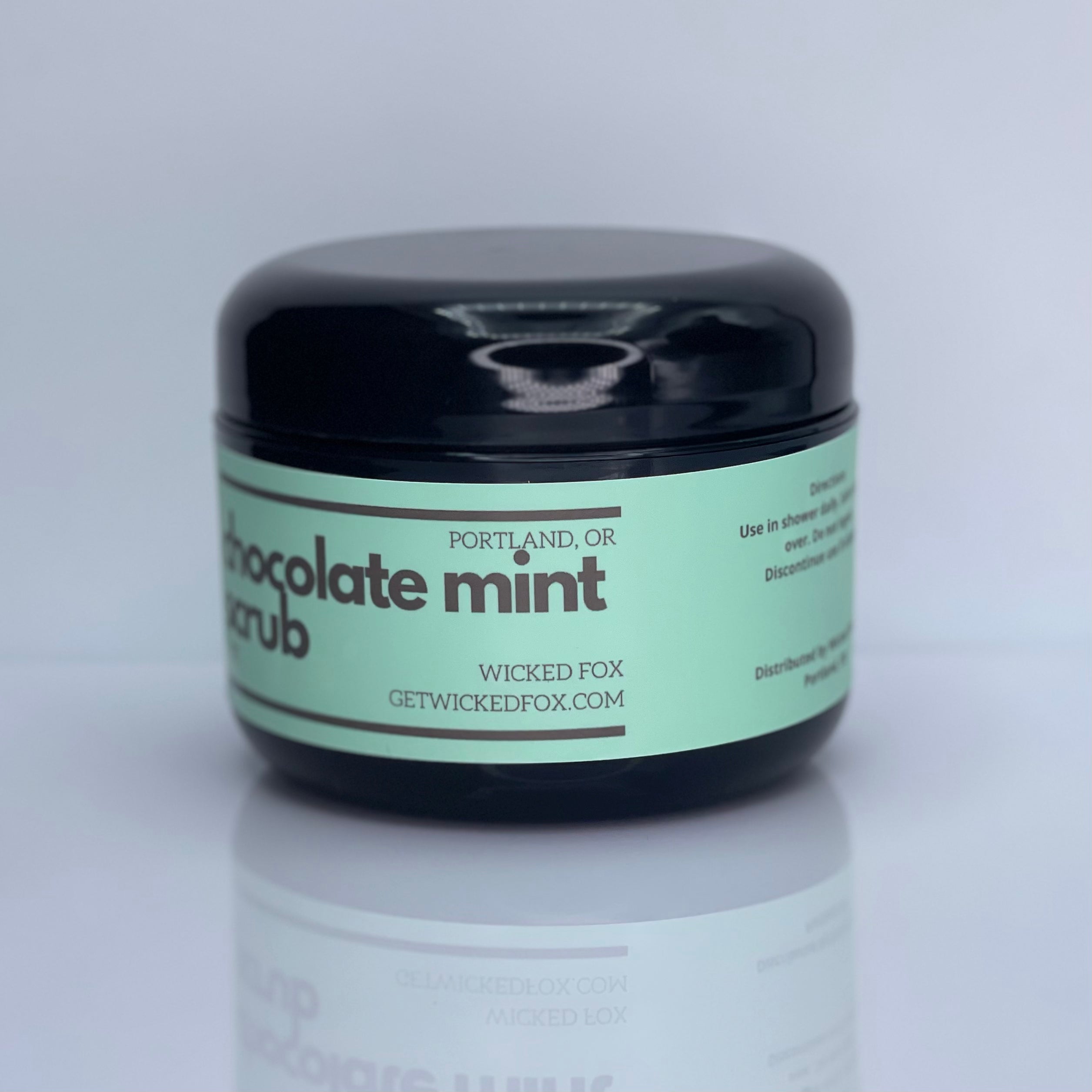 Wicked Fox Chocolate Mint Scrub - Made in Portland, perfect for gay men combating butt acne and stretch marks. Indulge in self-care with this luxurious product. Also check out our jockstraps for added confidence and style.