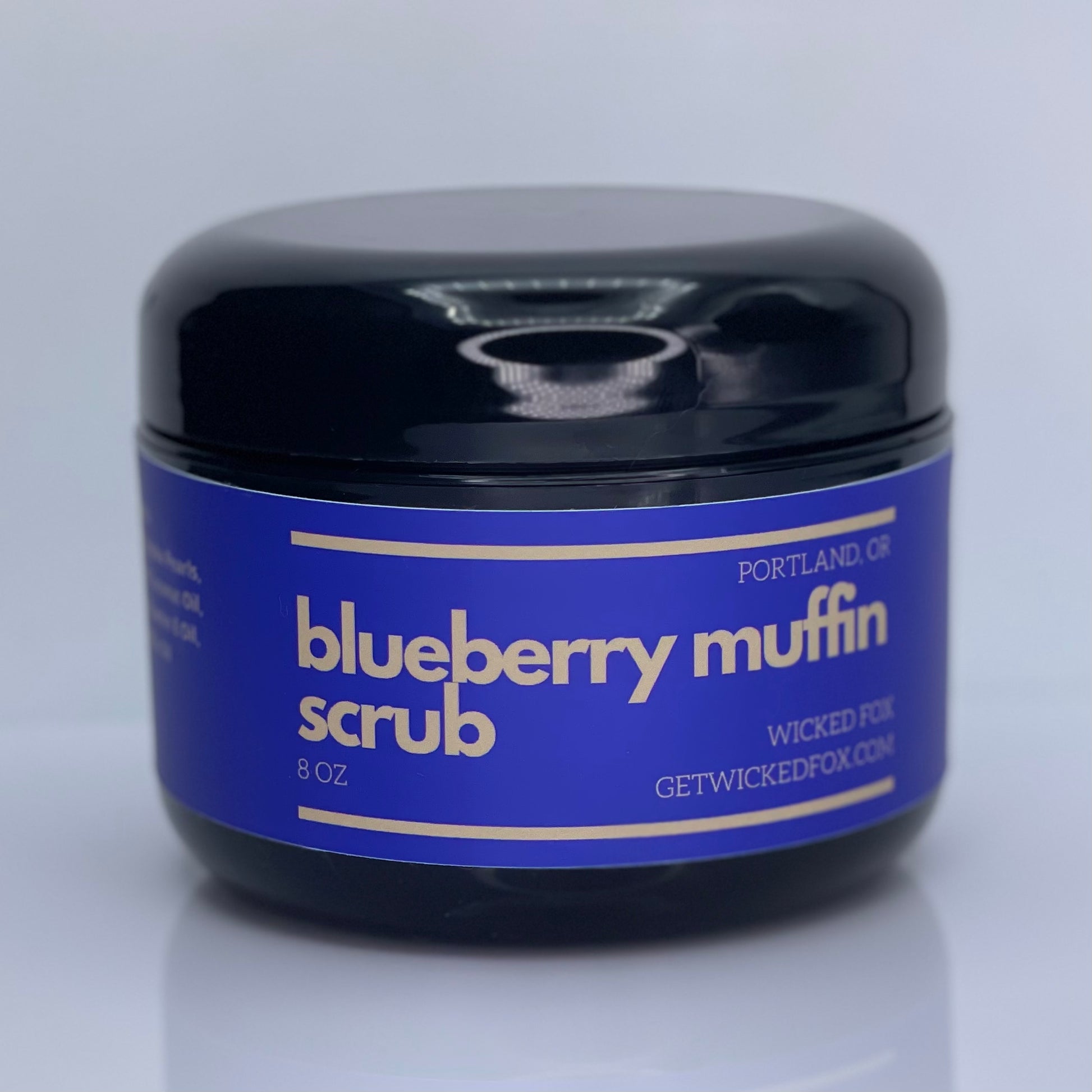 Experience the delightful Blueberry Muffin Scrub by Wicked Fox, expertly crafted in Portland. This invigorating body scrub is perfect for gay men seeking to reduce butt acne or stretch marks. Indulge in the sweet scent of blueberries as this scrub gently exfoliates and nourishes your skin. Enhance your self-care routine with our range of fashionable jockstraps, designed to empower and complement your unique style. Elevate your skincare game with Wicked Fox."