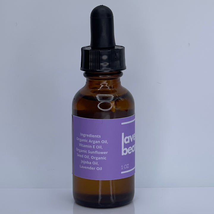 Wicked Fox's Lavender Beard Oil, a premium beard care product specifically designed for gay men. This oil reduces ingrown hairs, softens facial hair, and leaves a sweet lavender scent, making you irresistibly kissable. Ideal for online shoppers seeking high-quality, LGBTQ+ friendly beard products.